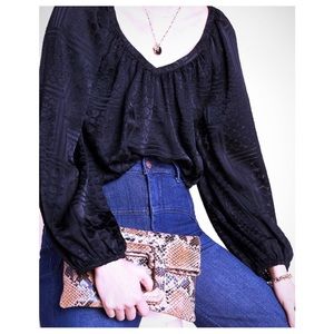 Anthro Maeve Madeira Burnout Satin Blouse